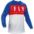 Fly Racing F-16 Maglia Motocross, bianco-rosso-blu, dimensione S