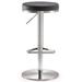 Fano Stainless Steel Faux Leather Adjustable Round Barstool