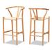 Paxton Modern & Contemporary 2-Piece Wood Bar Stool Set