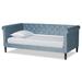 Cora Modern & Contemporary Light Blue Velvet Upholstered Wood Daybed