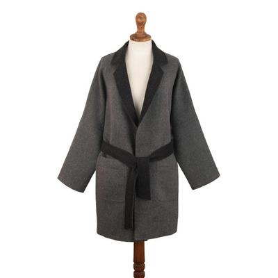 Alpaca Kimono,'Loose Fitting Kimono Type Alpaca Blend Coat from Peru'