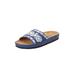 Wide Width Women's The Jody Sandal By Comfortview by Comfortview in Navy (Size 7 1/2 W)