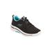 Women's The Arch Fit Lace Up Sneaker by Skechers in Black Aqua Medium (Size 8 M)