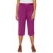 Plus Size Women's Sateen Stretch Capri by Catherines in Berry Pink (Size 26 W)