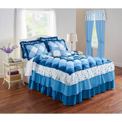 Alexis Bedspread by BrylaneHome in Blue (Size KING)