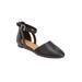 Extra Wide Width Women's The Paris Flat by Comfortview in Black (Size 10 WW)