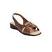 Wide Width Women's The Pearl Sandal by Comfortview in Bronze (Size 9 1/2 W)