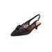 Extra Wide Width Women's The Poppy Slingback by Comfortview in Black Lace (Size 7 WW)