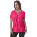 Plus Size Women's Jewel-Neck Shrug by Jessica London in Pink Burst (Size 14/16) Sweater