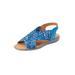 Wide Width Women's The Celestia Sling Sandal by Comfortview in Blue Tie Dye (Size 8 W)