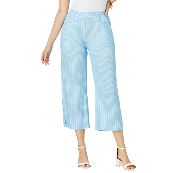 plus-size-womens-wide-leg-linen-crop-pant-by-jessica-london-in-meadow-blue-vertical-stripe--size-16-w-/