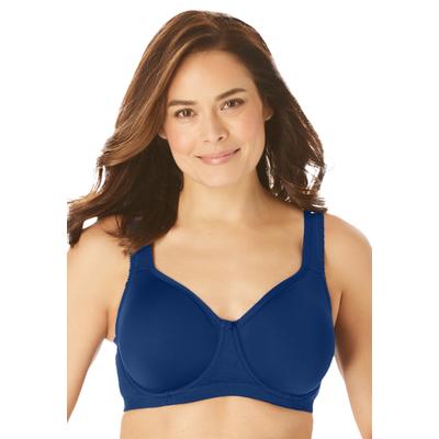 Plus Size Women's Underwire Microfiber T-Shirt Bra by Comfort Choice in Evening Blue (Size 52 D)