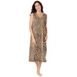 Plus Size Women's Short Sleeveless Sleepshirt by Dreams & Co. in Classic Leopard (Size M/L) Nightgown