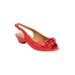 Extra Wide Width Women's The Rider Slingback by Comfortview in Hot Red (Size 7 1/2 WW)
