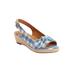 Extra Wide Width Women's The Zanea Espadrille by Comfortview in Gingham (Size 9 WW)