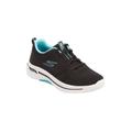 Wide Width Women's The Arch Fit Lace Up Sneaker by Skechers in Black Aqua Wide (Size 10 W)