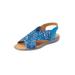 Wide Width Women's The Celestia Sling Sandal by Comfortview in Blue Tie Dye (Size 11 W)