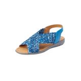 Wide Width Women's The Celestia Sling Sandal by Comfortview in Blue Tie Dye (Size 10 W)