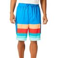 Men's Big & Tall KS Island™ 8" Flex Cargo Swim Trunks by KS Island in Bright Blue Colorblock (Size XL)