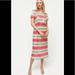 J. Crew Dresses | J Crew Short Sleeve Sequin Stripe Dress Watermelon | Color: Green/Pink | Size: 4