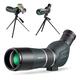 K&F Concept 20-60X60 Spotting Scope with Tripod, Carrying Bag, Smartphone Adapter - BAK4 45° Angled Waterproof Bird Watching Monocular for Target Shooting Hunting Wildlife Scenery