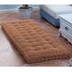 10cm Thick Bench Cushion Pad 2/3 Seater,100cm/120cm Soft Bench Cushions Cotton Chair Pad for Garden Patio Dining Sofa Swing (110x40cm,Brown)