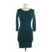 Forever 21 Casual Dress - Bodycon: Green Print Dresses - Women's Size Small
