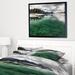 East Urban Home 'Crystal Clear Lake & Mountains' Photographic Print on Wrapped Canvas in Green/White | 12 H x 20 W x 1 D in | Wayfair