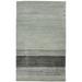 Gray 72 x 48 x 0.8 in Indoor Area Rug - AMER Rugs Striped Hand-Woven Flatweave Cotton Area Rug Wool | 72 H x 48 W x 0.8 D in | Wayfair BLN1L0406