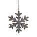 Northlight Seasonal 10" Metallic Silver & Gold Wooden Snowflake Christmas Ornament Wood in Brown/Gray/Yellow | 10 H x 1 W x 9 D in | Wayfair