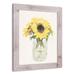 Rosalind Wheeler Linen Sunflowers Framed Print Plastic/Acrylic in White/Yellow | 20 H x 16 W x 0.75 D in | Wayfair 6CC3B18844C14FDA80062B2256D8DCE6