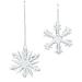 Mini Snowflake Glass Ornaments, Winter, Seasonal, Home Decor, 12 Pieces - 1 3/4"