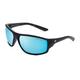 CLANDESTINE - Sonnenbrille Curve 1 Matte Black Blue - Blaue Nylon Gläser und Kunsstoffrahmen - Sonnenbrille für Männer und Damen - Mit Smart Vision Technology - Bessere Sicht und Geringere Blendung