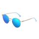 CLANDESTINE - Sonnenbrille Orbita 11 Gold Light Blue - Blaue Nylon Gläser und Stahlrahmen - Sonnenbrille für Männer und Damen - Mit Smart Vision Technology - Bessere Sicht und Geringere Blendung