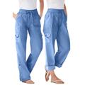 Plus Size Women's Convertible Length Cargo Pant by Woman Within in French Blue (Size 36 WP)