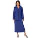 Plus Size Women's Side Button Jacket Dress by Roaman's in Ultra Blue (Size 16 W)