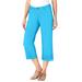 Plus Size Women's Capri Stretch Jean by Woman Within in Paradise Blue (Size 38 WP)