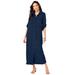 Plus Size Women's Safari Dress by Roaman's in Navy (Size 18 W)