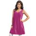 Plus Size Women's Swing Ultimate Tunic Tank by Roaman's in Raspberry (Size 3X) Top