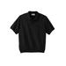 Men's Big & Tall Banded Bottom Polo Shirt by KingSize in Black (Size 2XL)