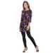 Plus Size Women's Printed Set by Roaman's in Multi Floral Bouquet (Size 38/40)