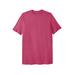 Men's Big & Tall Lightweight Longer-Length Crewneck T-Shirt by KingSize in Ash Pink (Size 9XL)