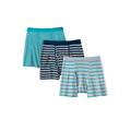 Men's Big & Tall Cotton Mid-Length Briefs 3-Pack by KingSize in Light Teal Assorted Pack (Size 6XL) Underwear