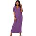 Plus Size Women's Cold Shoulder Maxi Dress by Jessica London in Bright Violet (Size 14 W)
