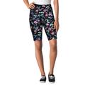 Plus Size Women's Stretch Cotton Bike Short by Woman Within in Multi Graphic Floral (Size 1X)