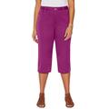 Plus Size Women's Sateen Stretch Capri by Catherines in Berry Pink (Size 20 WP)