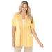 Plus Size Women's 7-Day Layer-Look Elbow-Sleeve Tee by Woman Within in Banana (Size 14/16) Shirt
