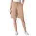 Plus Size Women's Sport Knit Short by Woman Within in New Khaki (Size 3X)