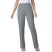 Plus Size Women's Elastic-Waist Soft Knit Pant by Woman Within in Gunmetal (Size 42 WP)