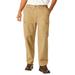 Men's Big & Tall Zip-Off Convertible Twill Cargo Pant by KingSize in Dark Khaki (Size 40 40)